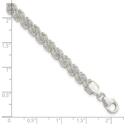 7.5 Inch Sterling Silver Polished Love Knot Bracelet