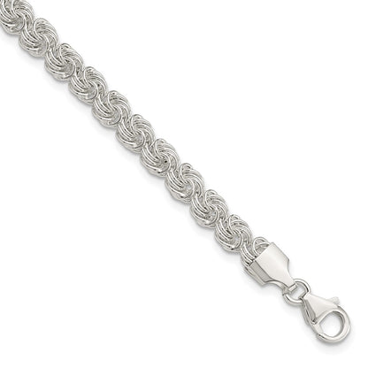 7.5 Inch Sterling Silver Polished Love Knot Bracelet