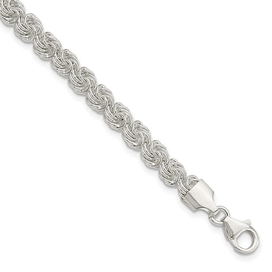 7.5 Inch Sterling Silver Polished Love Knot Bracelet