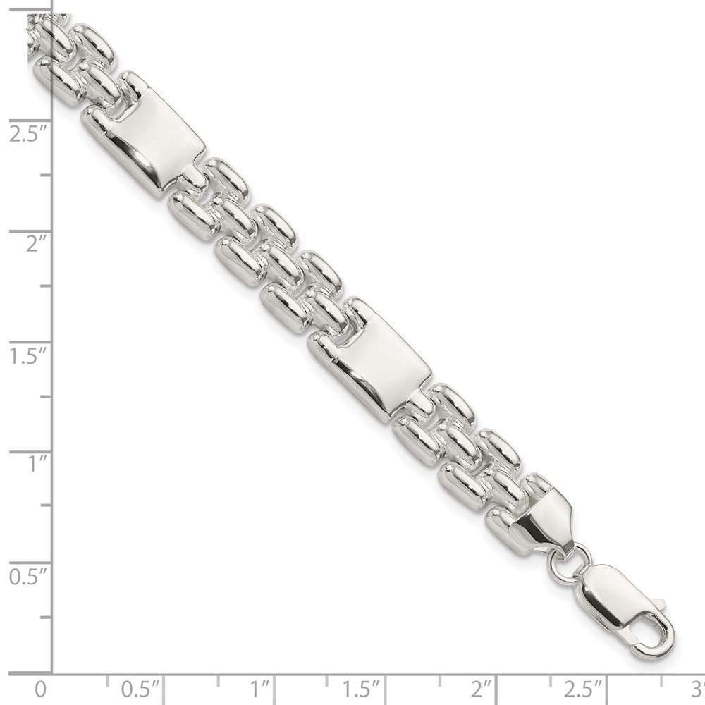 7.5 Inch Sterling Silver Fancy Link Bracelet