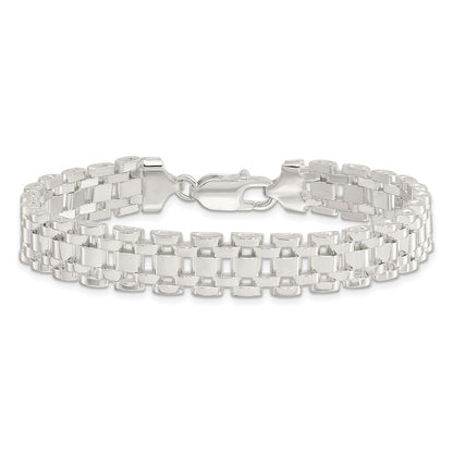 7.75 Inch Sterling Silver Polished Fancy Link Bracelet
