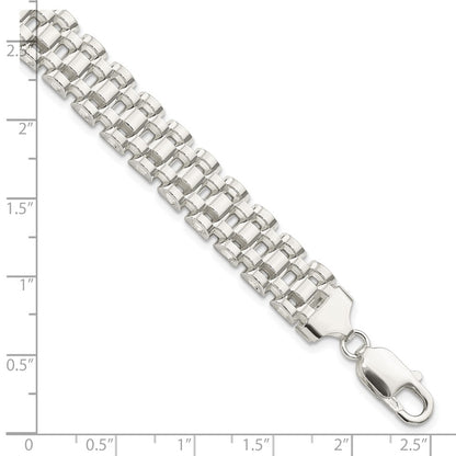 7.75 Inch Sterling Silver Polished Fancy Link Bracelet