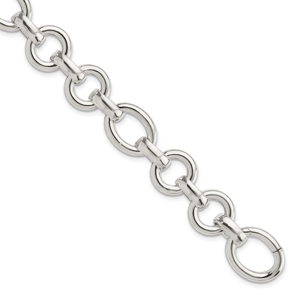8 Inch Sterling Silver Polished Fancy Link Bracelet