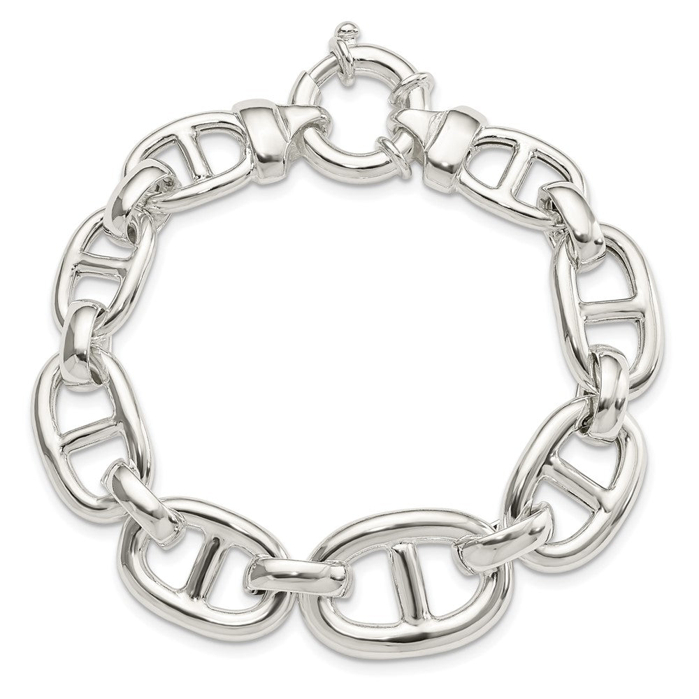 7.75 Inch Sterling Silver Polished Fancy Link Bracelet