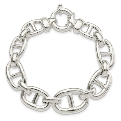 7.75 Inch Sterling Silver Polished Fancy Link Bracelet