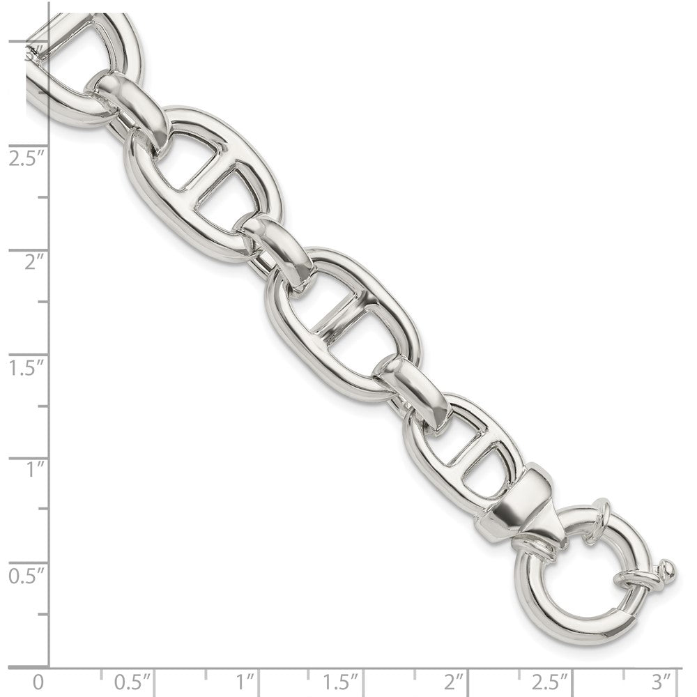 7.75 Inch Sterling Silver Polished Fancy Link Bracelet