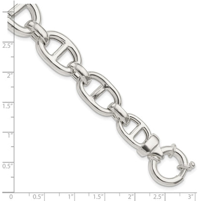 7.75 Inch Sterling Silver Polished Fancy Link Bracelet