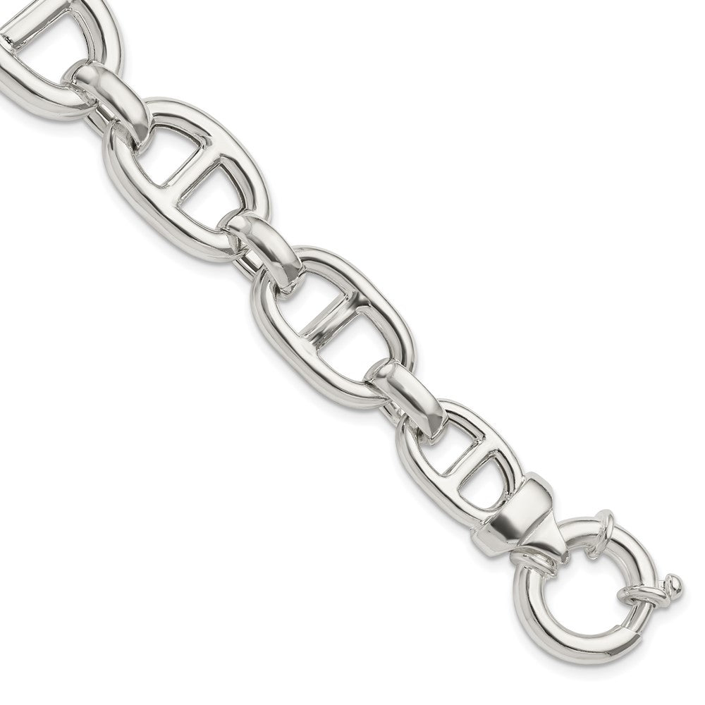 7.75 Inch Sterling Silver Polished Fancy Link Bracelet