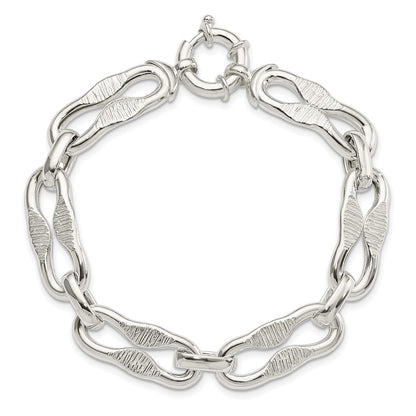 8 Inch Sterling Silver Polished Fancy Link Bracelet