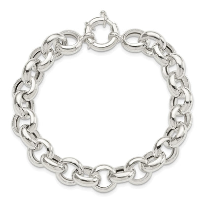 8 Inch Sterling Silver Polished Fancy Link Bracelet