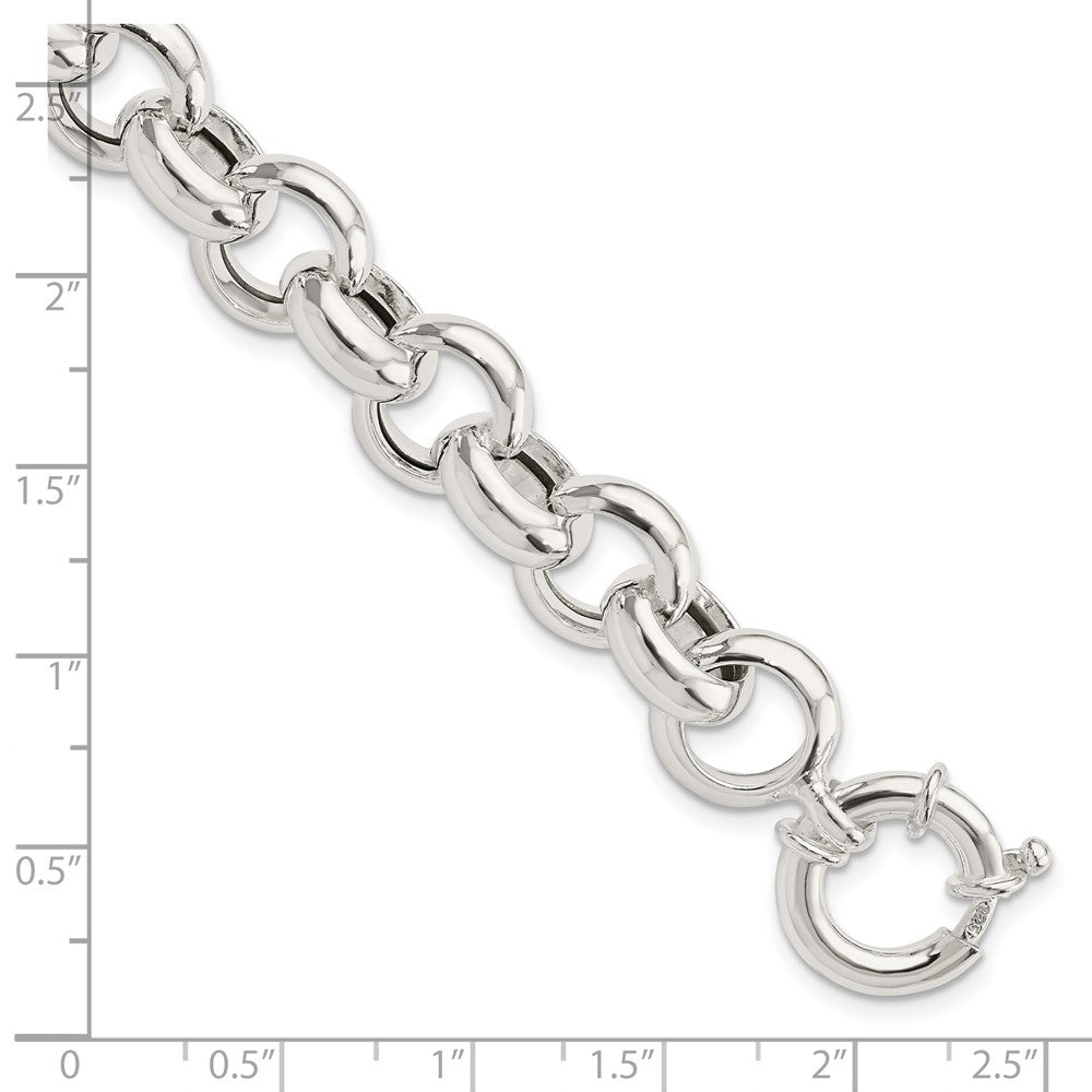8 Inch Sterling Silver Polished Fancy Link Bracelet