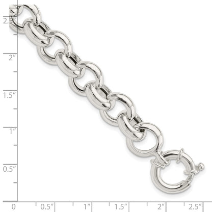 8 Inch Sterling Silver Polished Fancy Link Bracelet