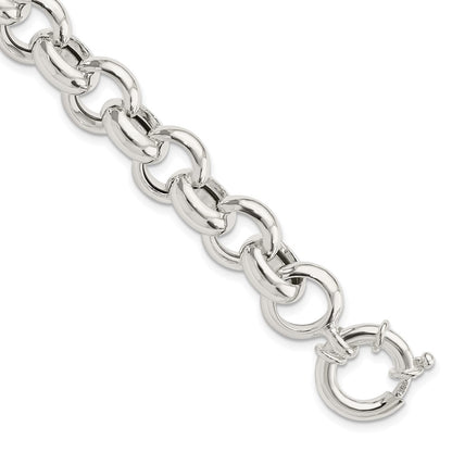 8 Inch Sterling Silver Polished Fancy Link Bracelet