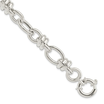 8.5 Inch Sterling Silver Polished Fancy Link Bracelet