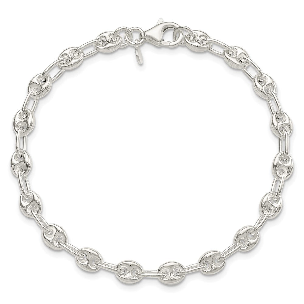 7.5 Inch Sterling Silver Polished Fancy Link Bracelet
