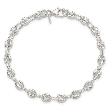 7.5 Inch Sterling Silver Polished Fancy Link Bracelet