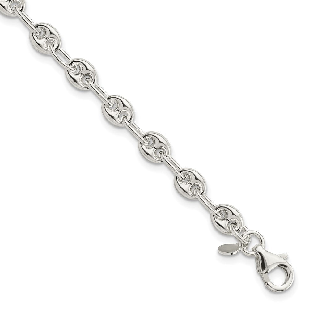 7.5 Inch Sterling Silver Polished Fancy Link Bracelet