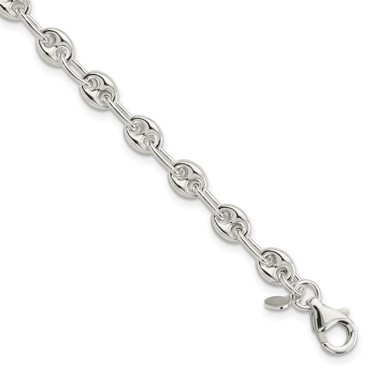 7.5 Inch Sterling Silver Polished Fancy Link Bracelet