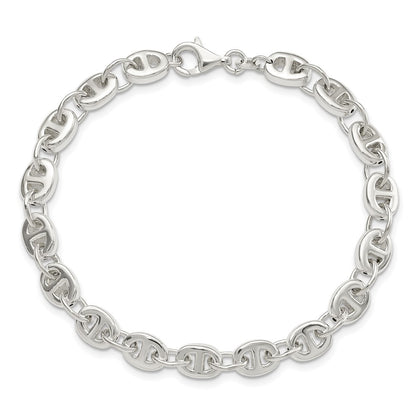 7.5 Inch Sterling Silver Polished Fancy Link 7.5In Bracelet