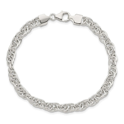 7.5 Inch Sterling Silver Polished Fancy Link Bracelet