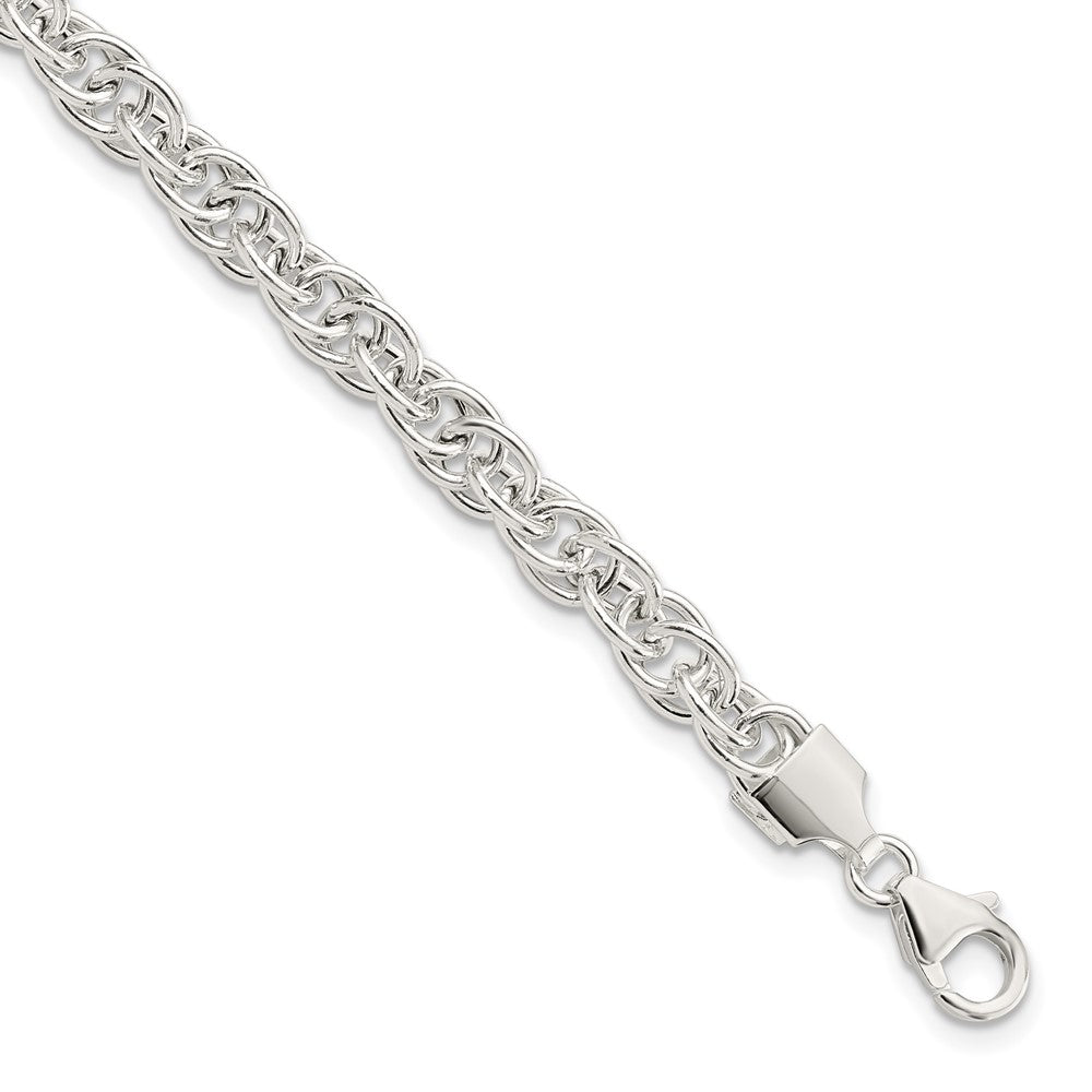 7.5 Inch Sterling Silver Polished Fancy Link Bracelet