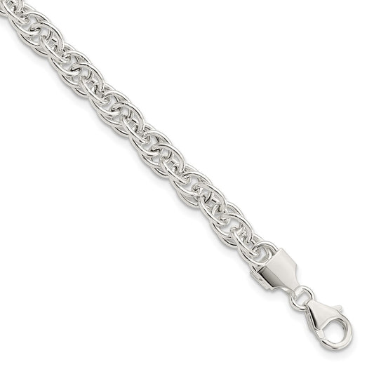 7.5 Inch Sterling Silver Polished Fancy Link Bracelet