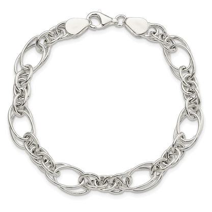7 Inch Sterling Silver Polished Fancy Link 7In Bracelet