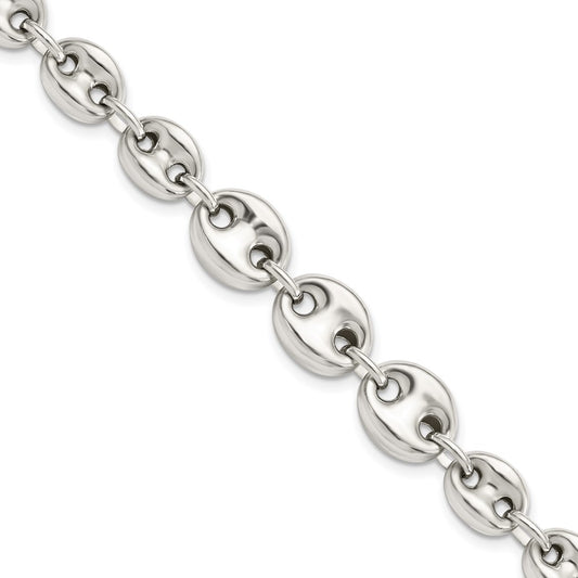 7.5 Inch Sterling Silver Polished Fancy Link 7.5In Bracelet