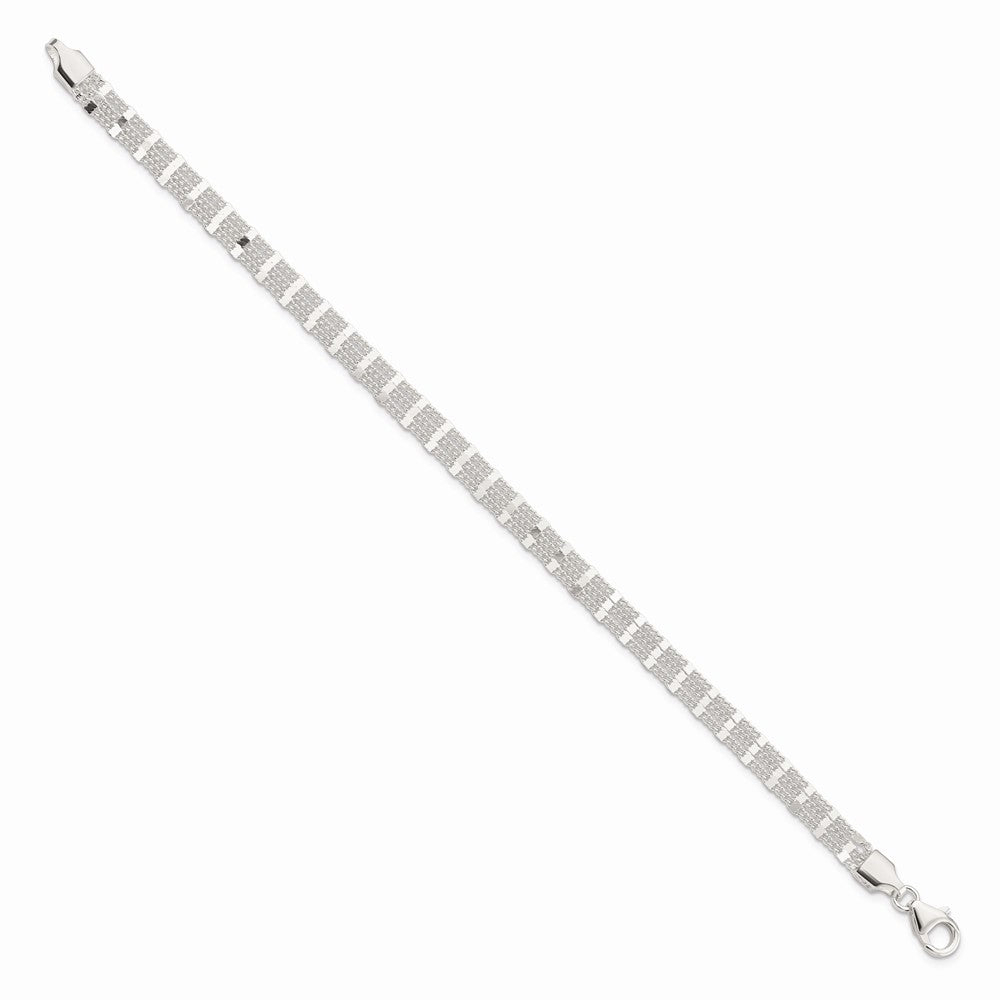 7.25 Inch Sterling Silver Polished 3-Strand Bracelet