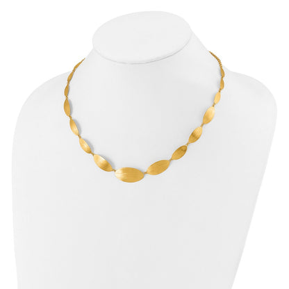 Ss/Gold Plated Sterling Silver Gold-Plated Brushed W/ 2In Ext. Necklace