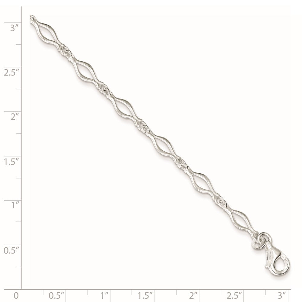 7.25 Inch Sterling Silver 5mm Fancy Link Bracelet