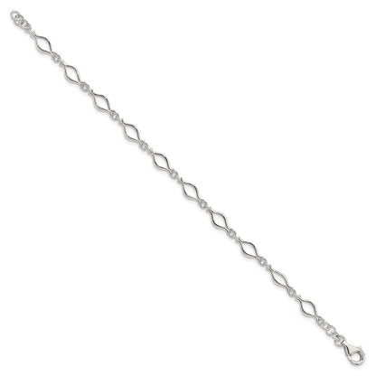 7.25 Inch Sterling Silver 5mm Fancy Link Bracelet