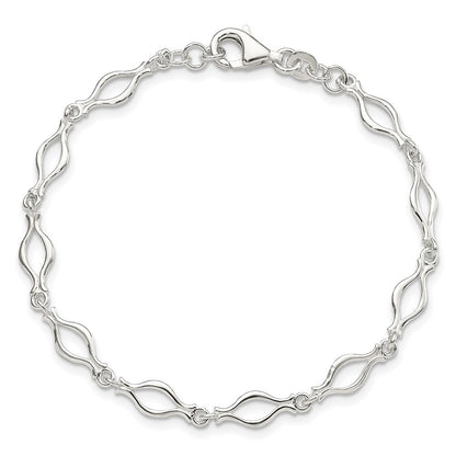 7.25 Inch Sterling Silver 5mm Fancy Link Bracelet