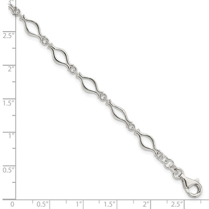 7.25 Inch Sterling Silver 5mm Fancy Link Bracelet