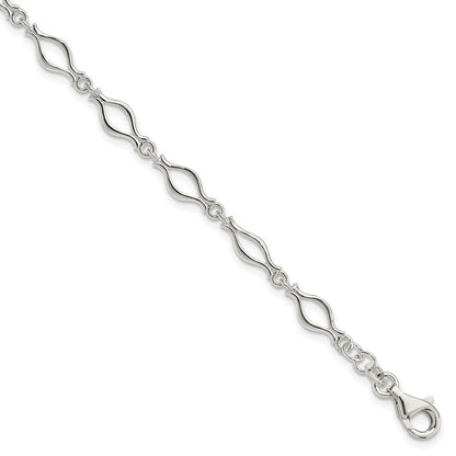 7.25 Inch Sterling Silver 5mm Fancy Link Bracelet