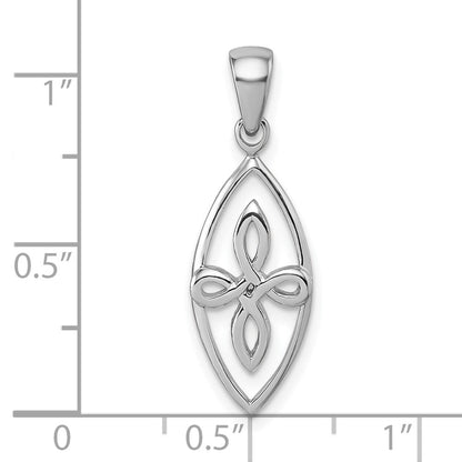 Sterling Silver Rhodium-Plated Polished Fancy Pendant