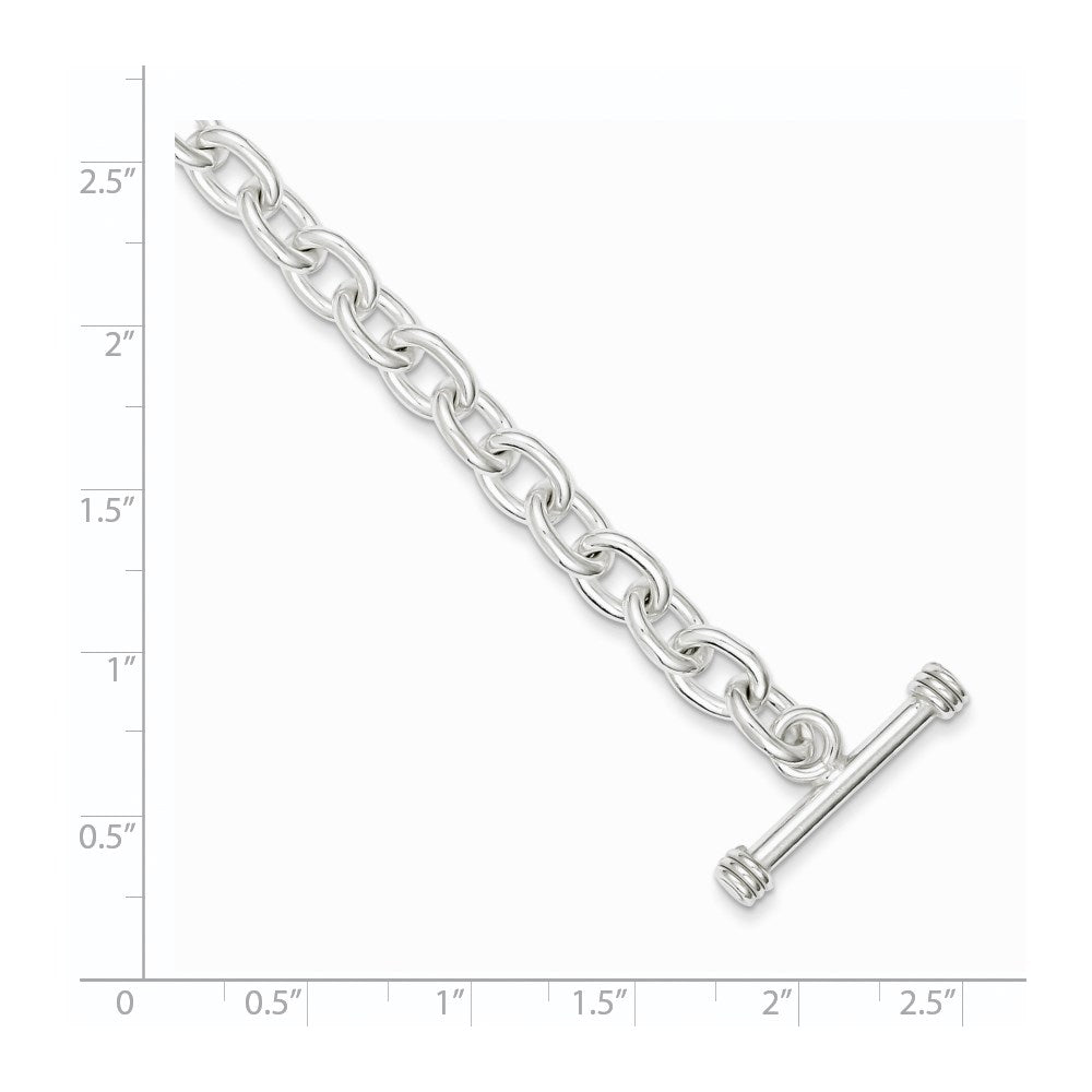 7.75 Inch Sterling Silver 7.75Inch Polished Fancy Link Toggle Bracelet