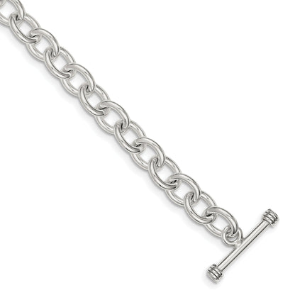 8.75 Inch Sterling Silver 8.75Inch Polished Fancy Link Toggle Bracelet