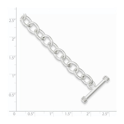 7.75 Inch Sterling Silver 7.75Inch Polished Fancy Link Toggle Bracelet