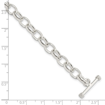 7.75 Inch Sterling Silver 7.75Inch Polished Fancy Link Toggle Bracelet