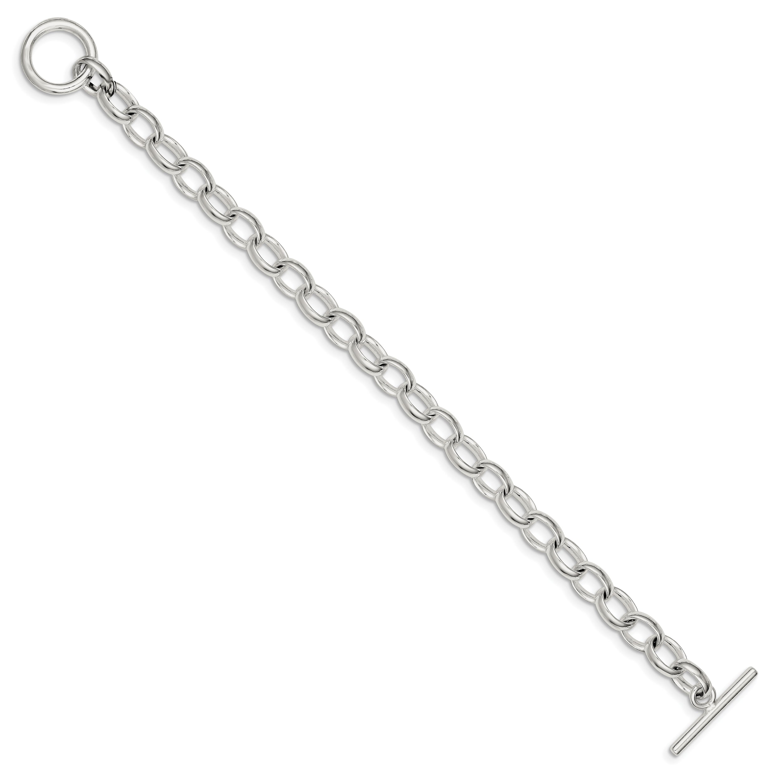 7.75 Inch Sterling Silver 7.75Inch Polished Fancy Link Toggle Bracelet