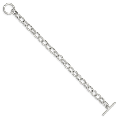 7.75 Inch Sterling Silver 7.75Inch Polished Fancy Link Toggle Bracelet