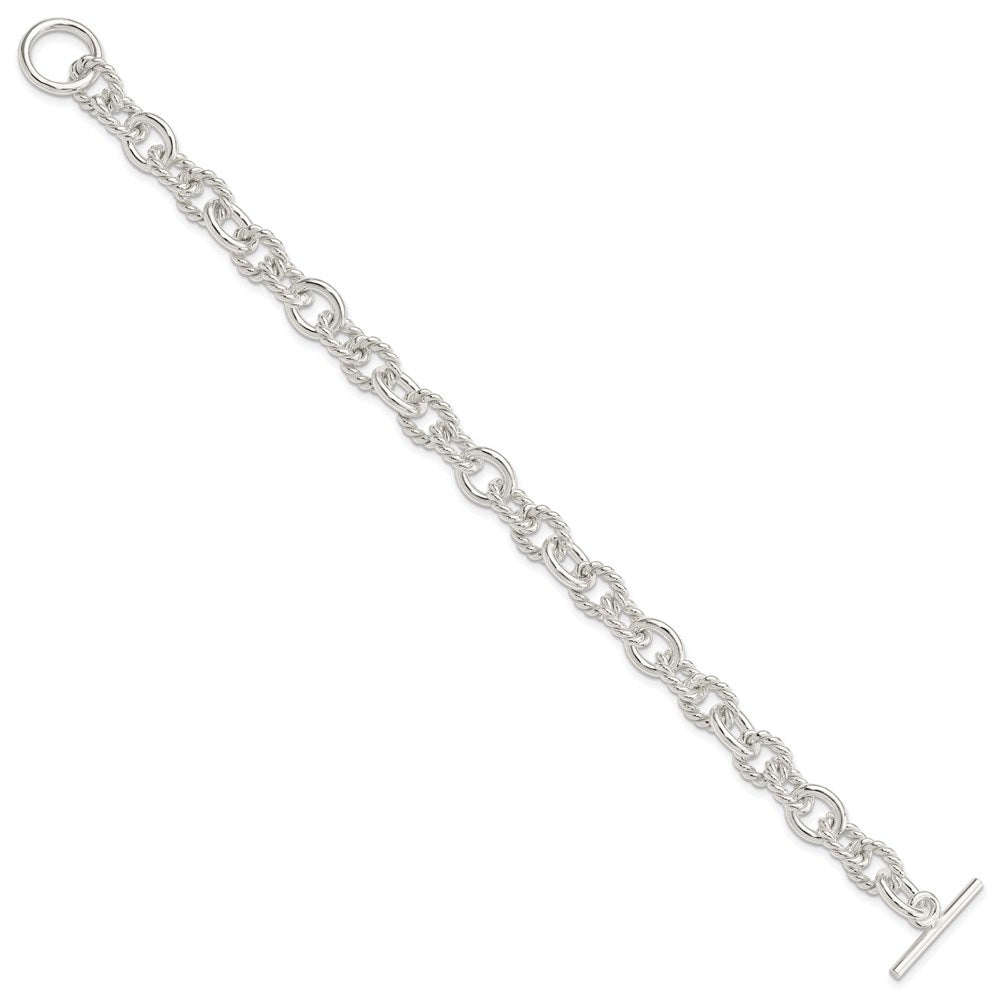 7.75 Inch Sterling Silver 7.75Inch Polished Fancy Link Toggle Bracelet