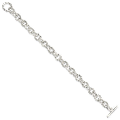 7.75 Inch Sterling Silver 7.75Inch Polished Fancy Link Toggle Bracelet