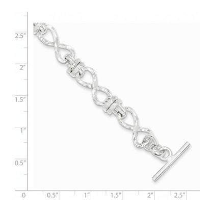 7.75 Inch Sterling Silver 7.75Inch Polished Fancy Link Toggle Bracelet
