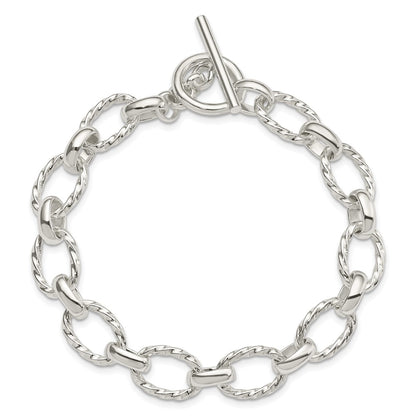 8.75 Inch Sterling Silver 8.75Inch Polished Fancy Link Toggle Bracelet