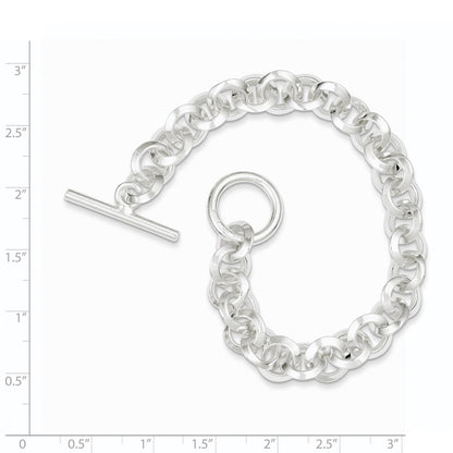 7.5 Inch Sterling Silver 7.5Inch Polished Fancy Circular Link Bracelet