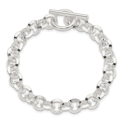 7.5 Inch Sterling Silver 7.5Inch Polished Fancy Circular Link Bracelet