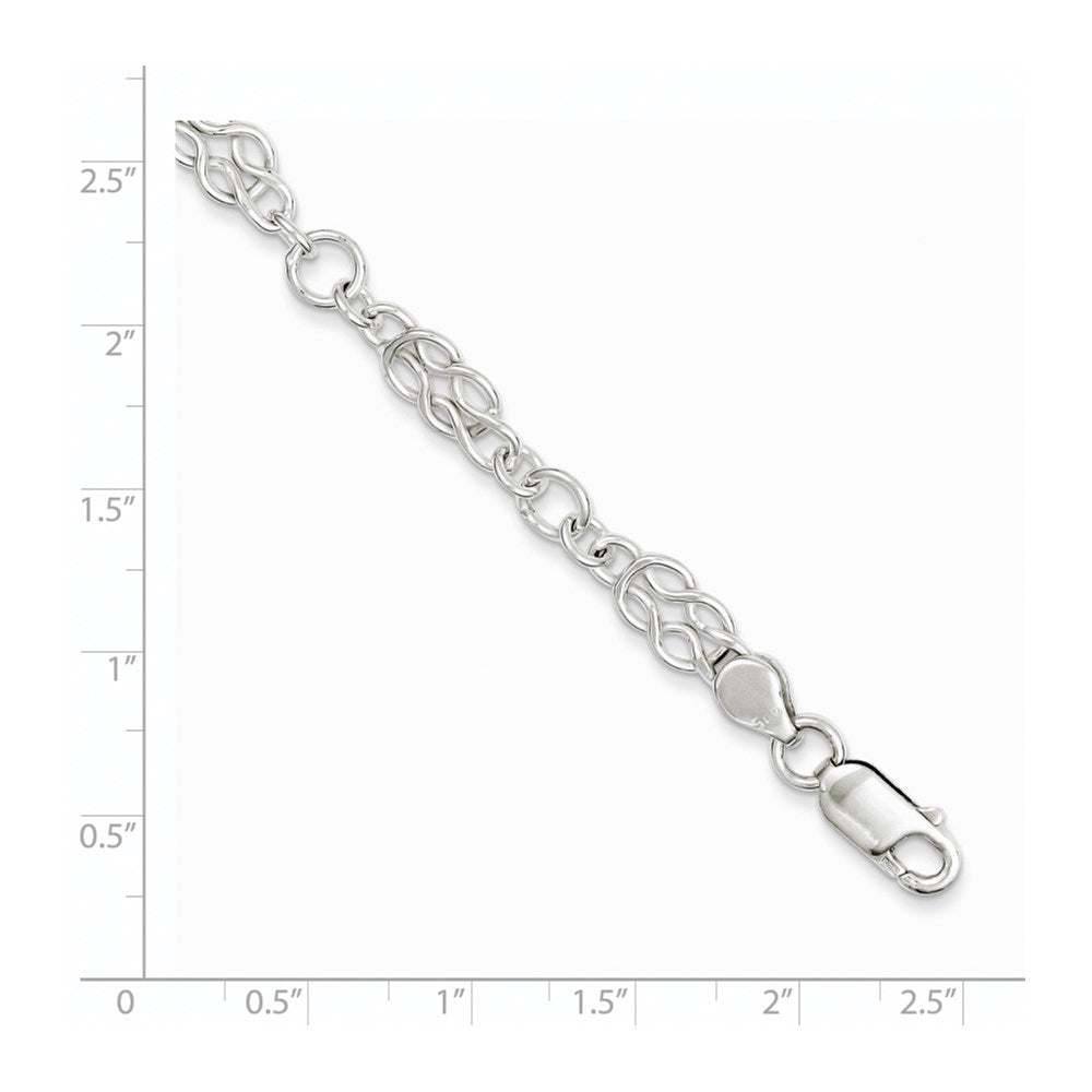 7.5 Inch Sterling Silver 7.5Inch Polished Fancy Knot-Link Bracelet
