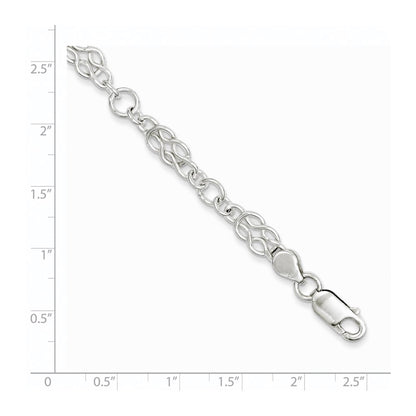 7.5 Inch Sterling Silver 7.5Inch Polished Fancy Knot-Link Bracelet